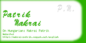 patrik makrai business card